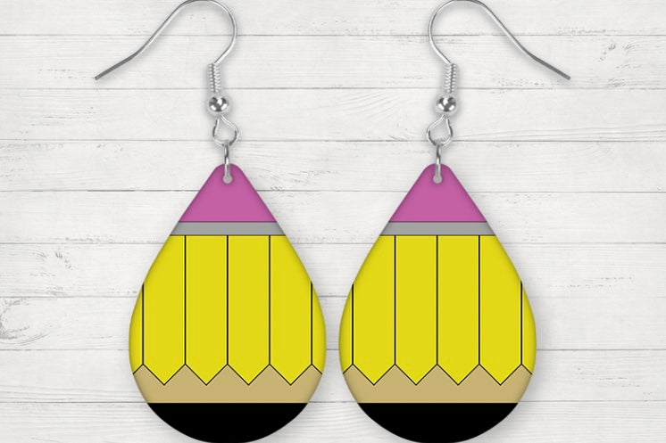 Pencil teardrop earrings