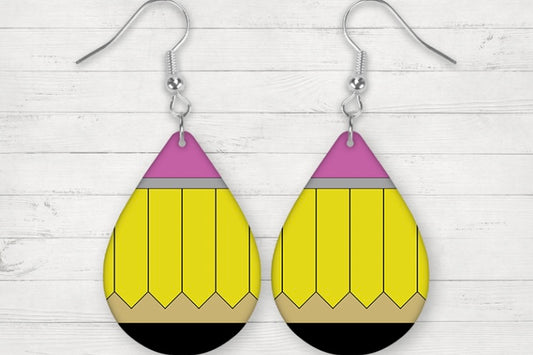 Pencil teardrop earrings