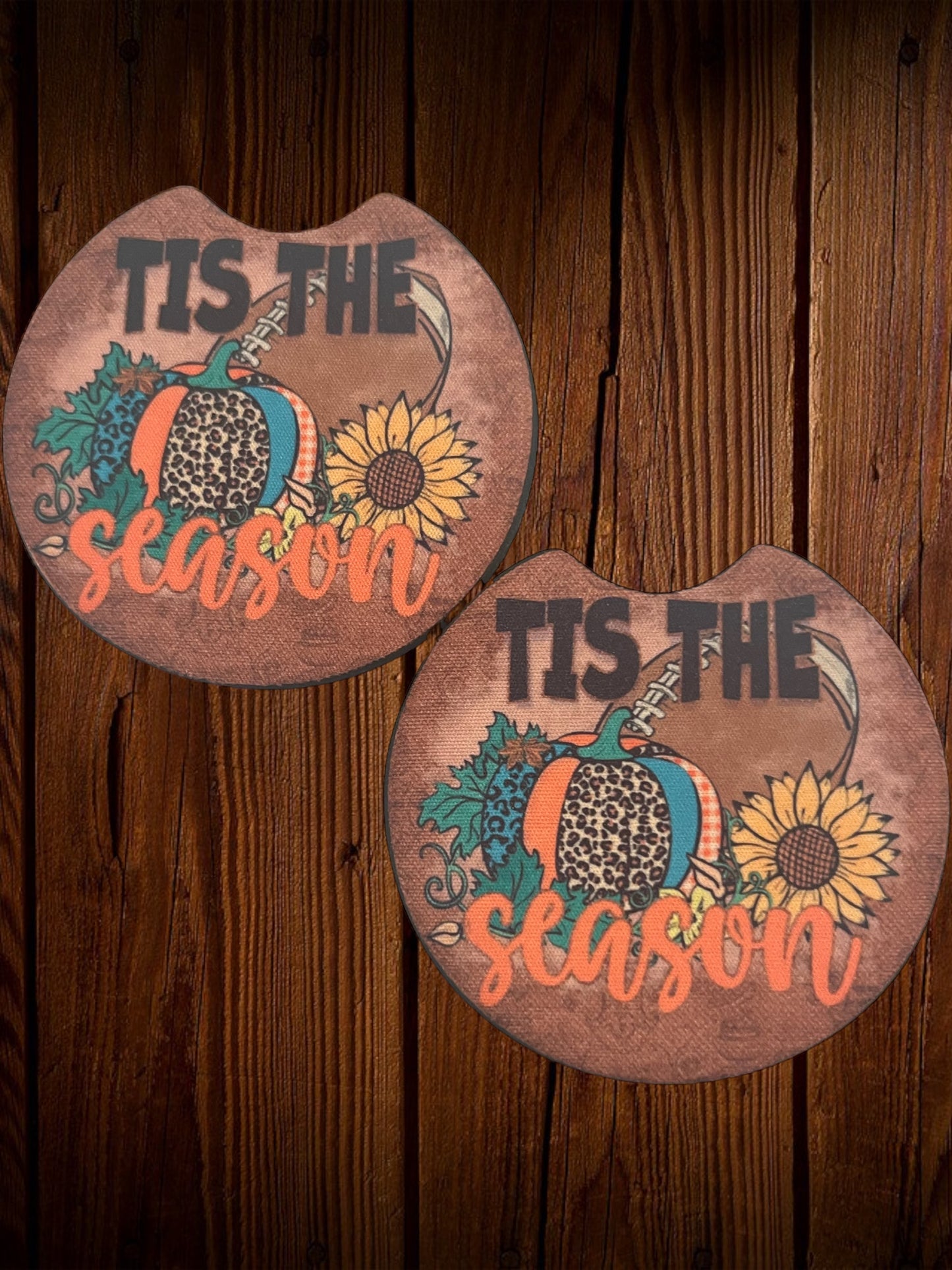 Tis the season car coasters (2)