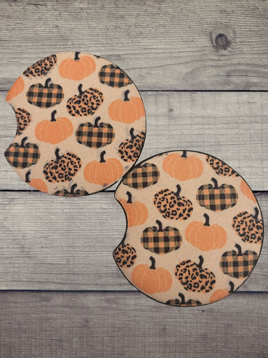 Pumpkins car coasters (2)