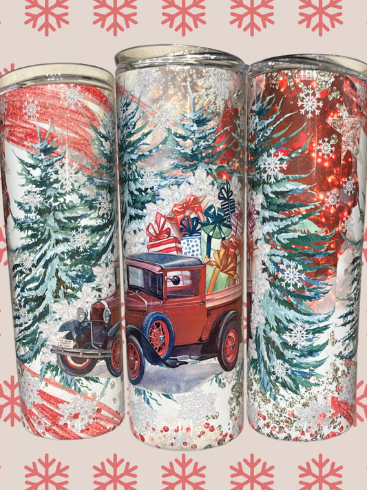 Christmas truck 20oz tumbler