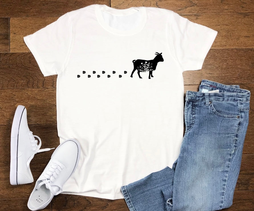 Goat crossing tshirt