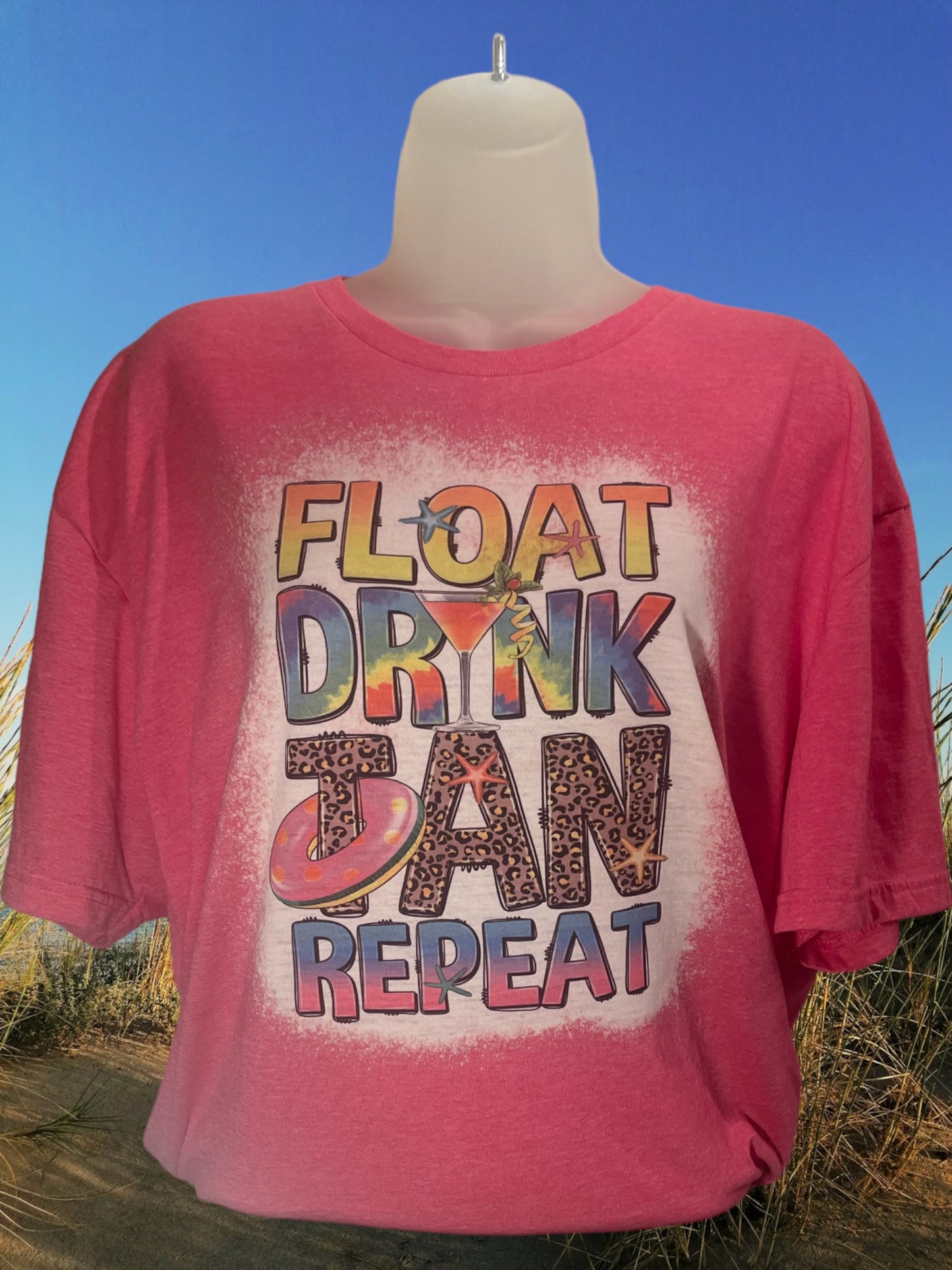 Float drink tan repeat tshirt