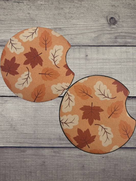 Fall leaves car coasters (2)