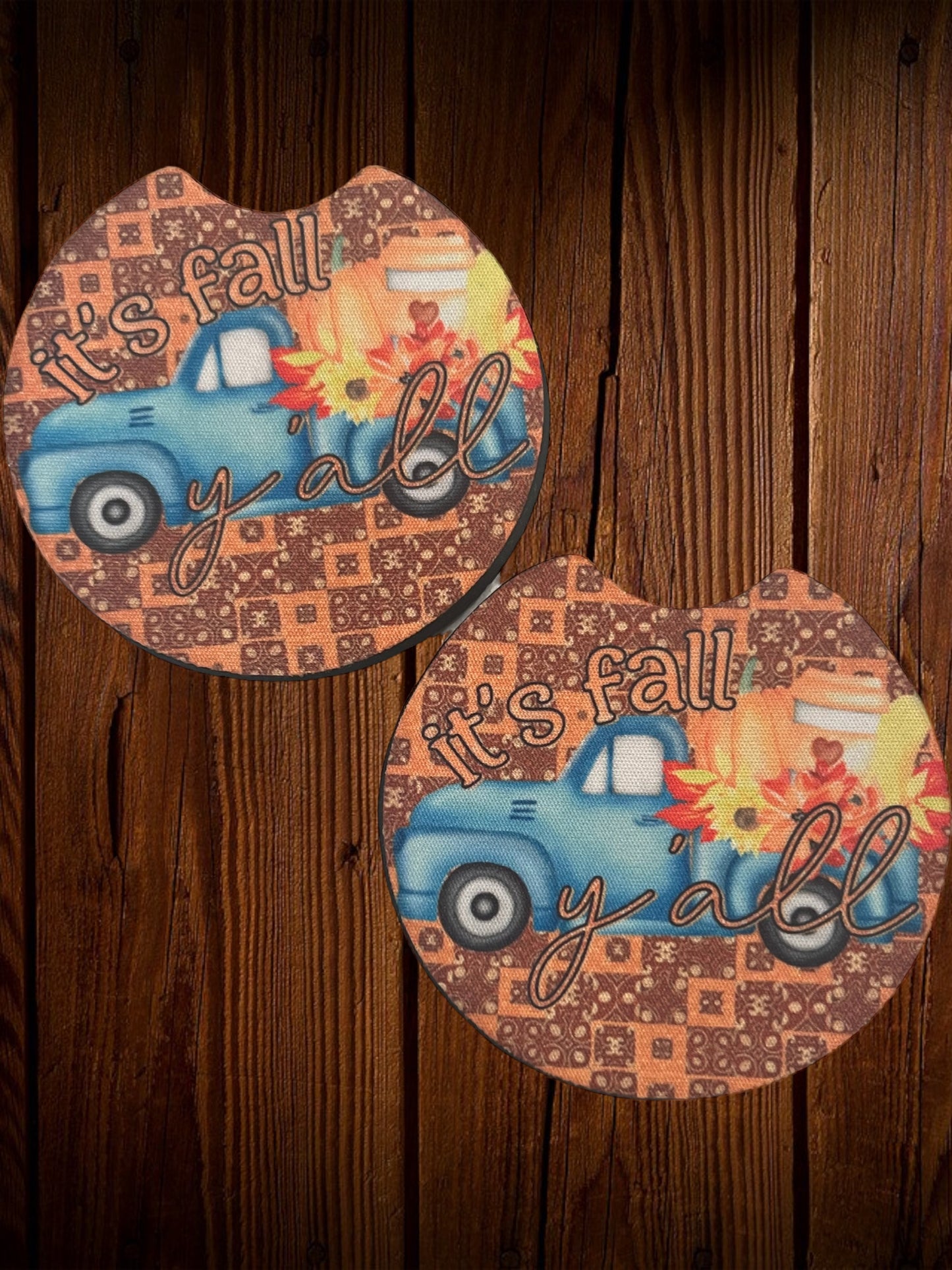 It’s fall y’all car coasters (2)