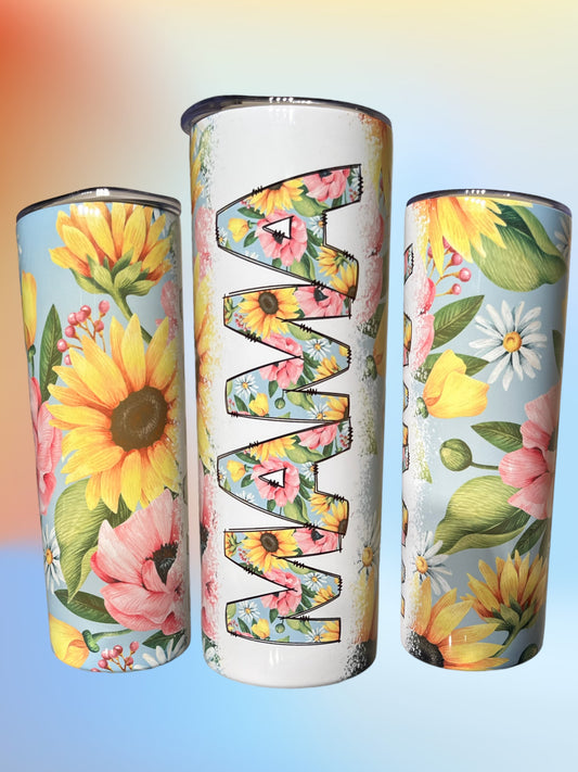 Floral mama 20oz tumbler