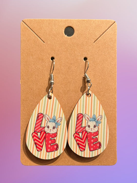 Love Easter tear drop earrings