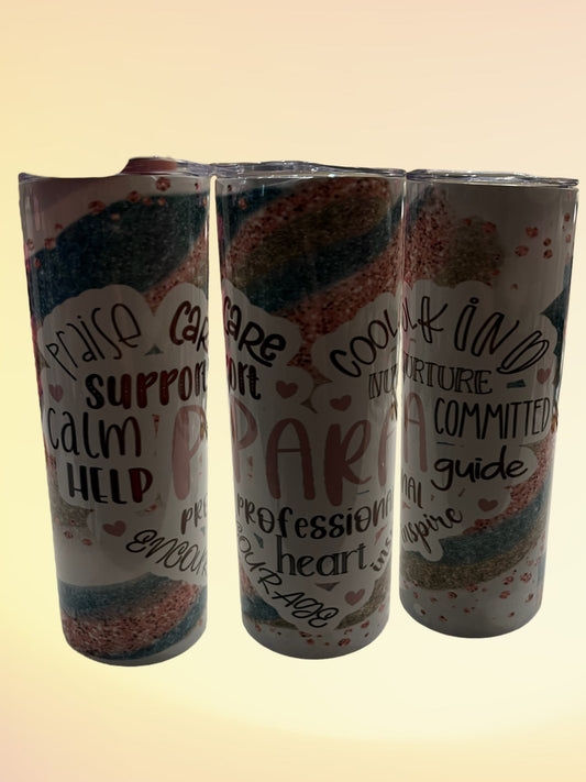 Para heart 20oz tumbler