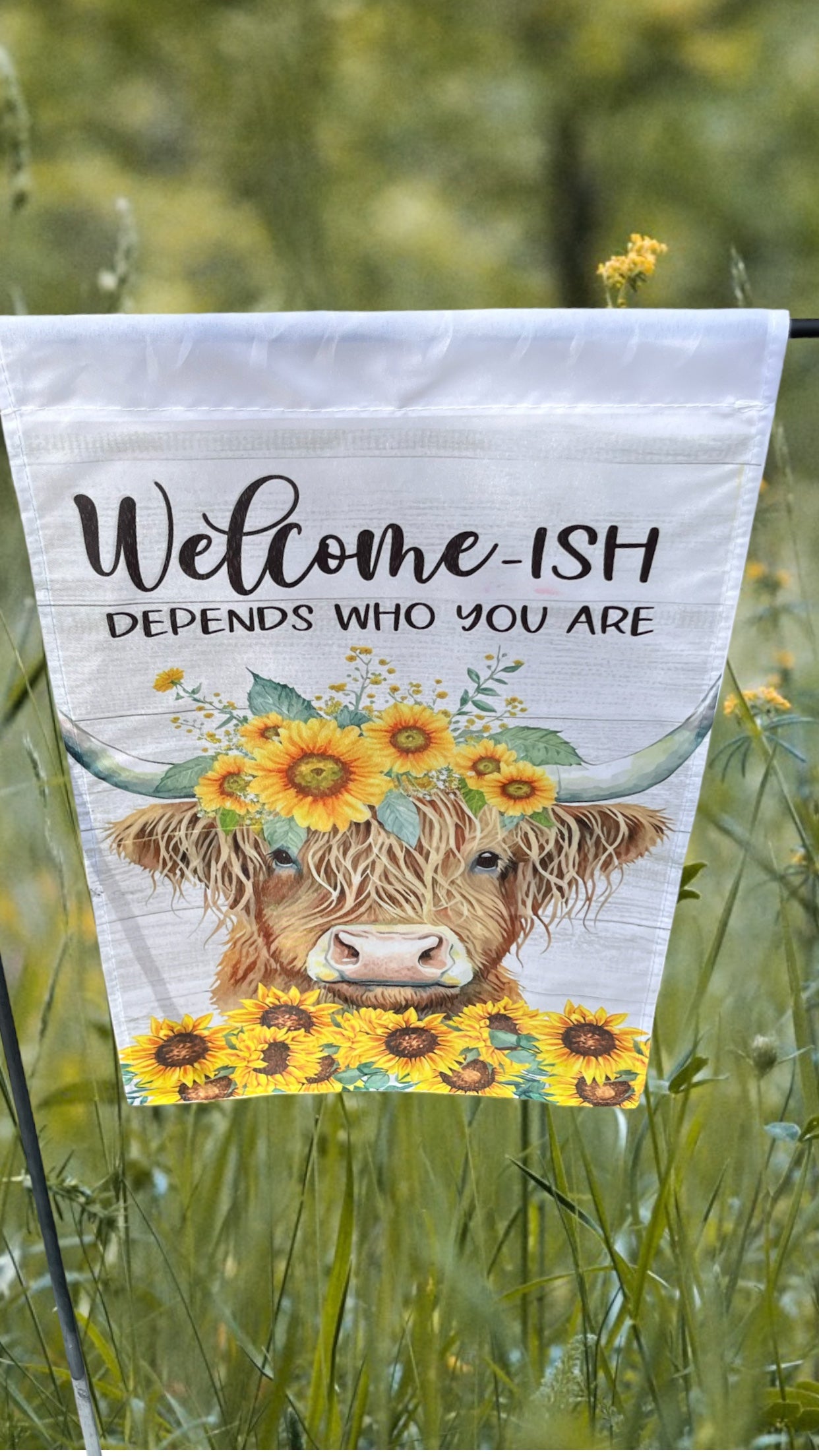 Welcome-ish 12x18 garden flag