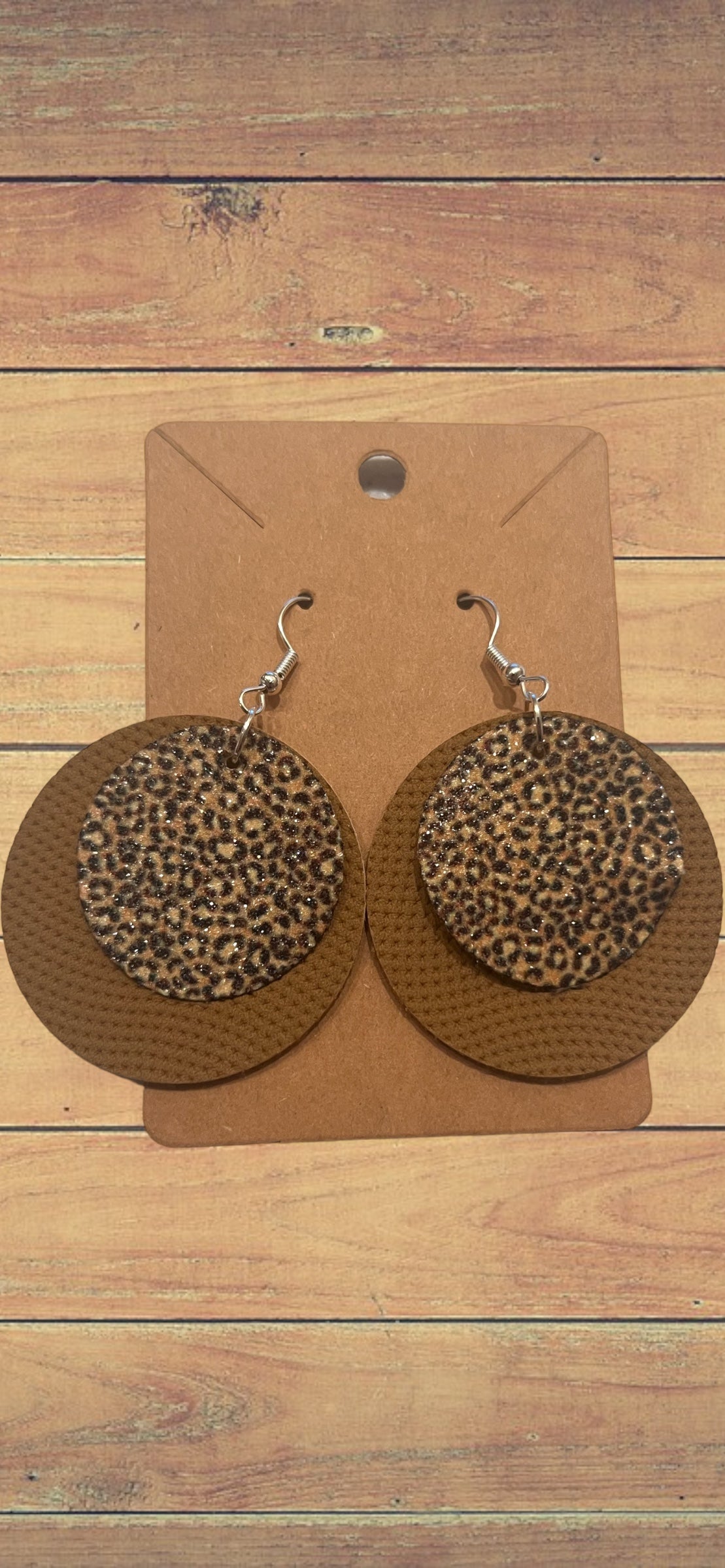 Cheetah faux earrings
