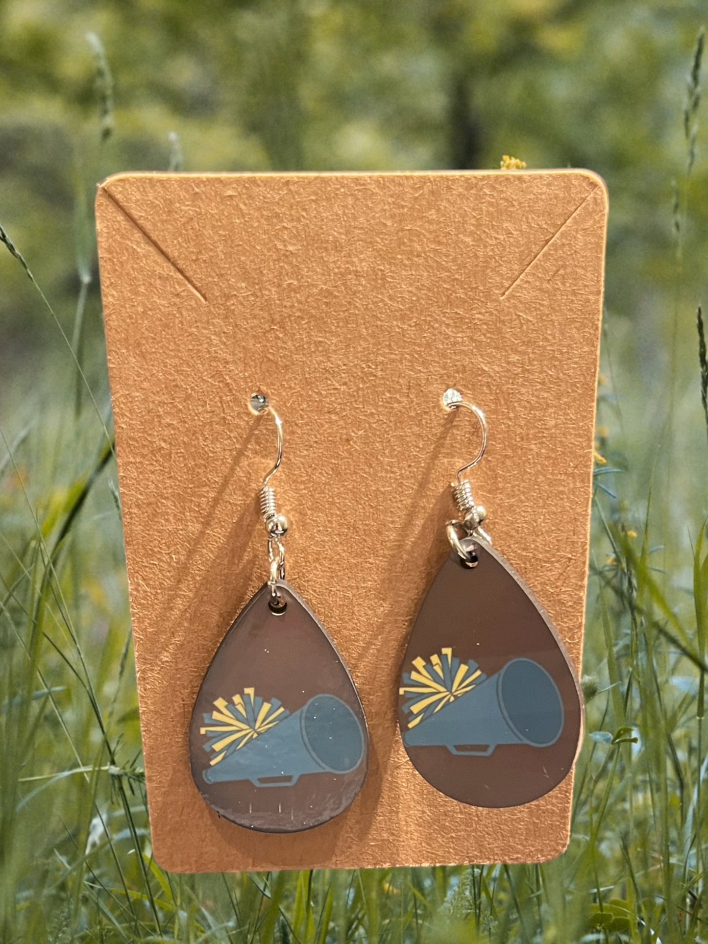 Cheerleader tear drop earrings