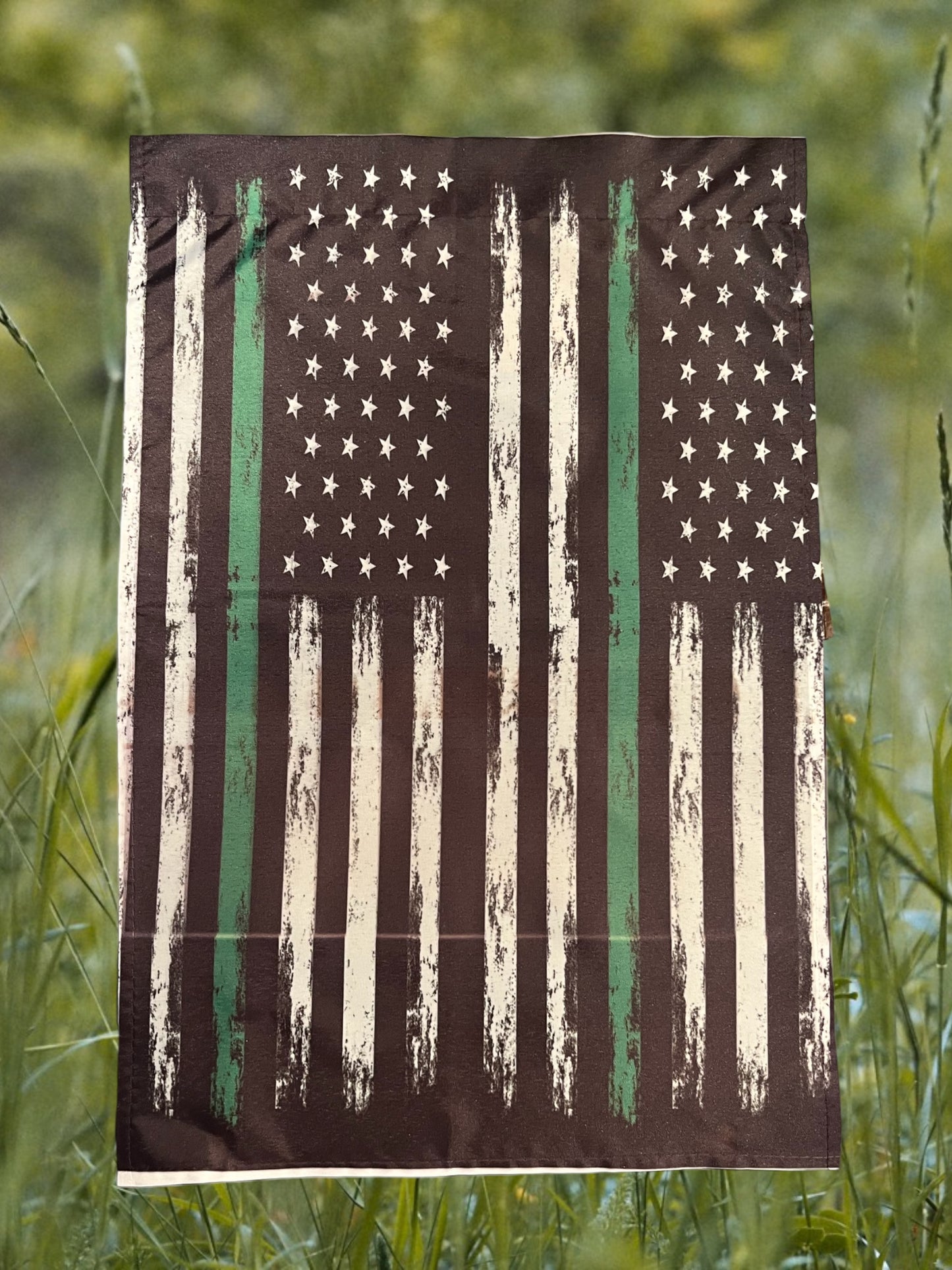 Thin Green Line 12x18 Garden Flag