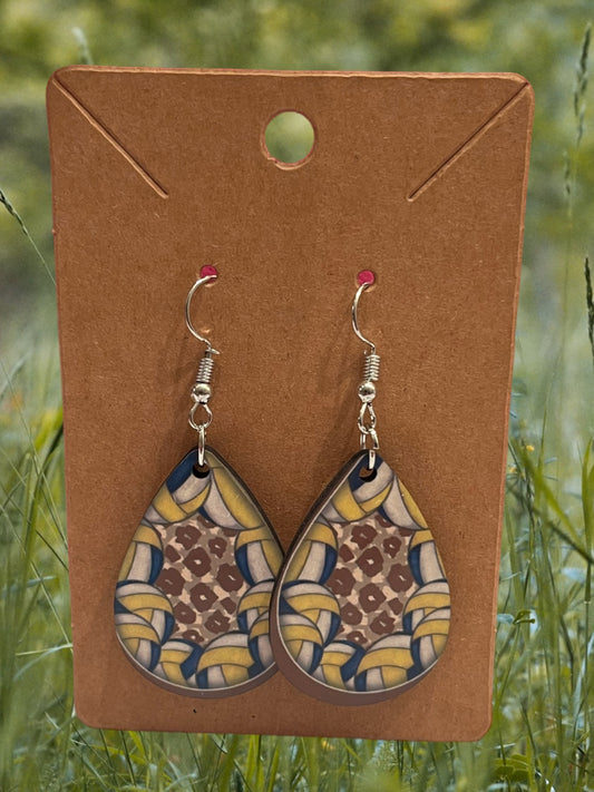 Volleyball tear drop earrings