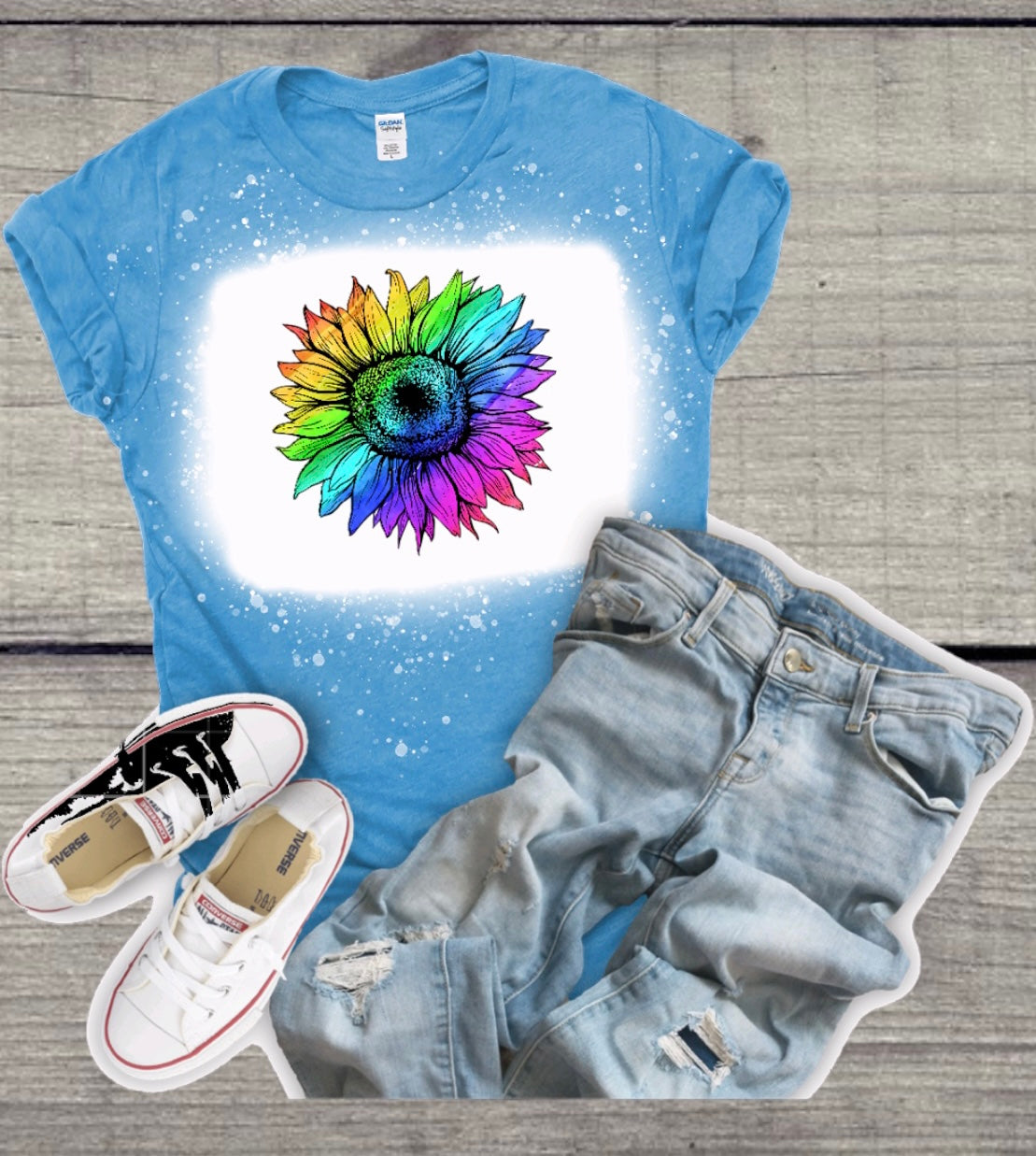 Rainbow sunflower tshirt