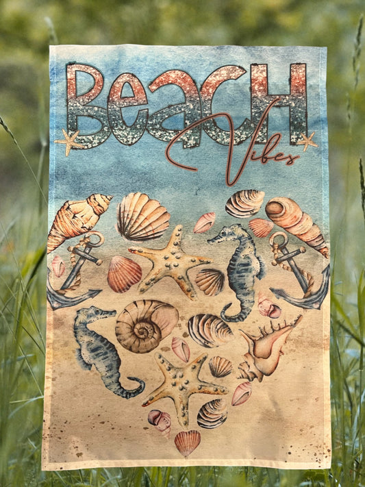 Beach Vibes 12x18 Garden Flag