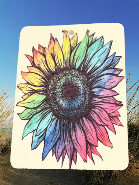 Watercolor sunflower air fresher