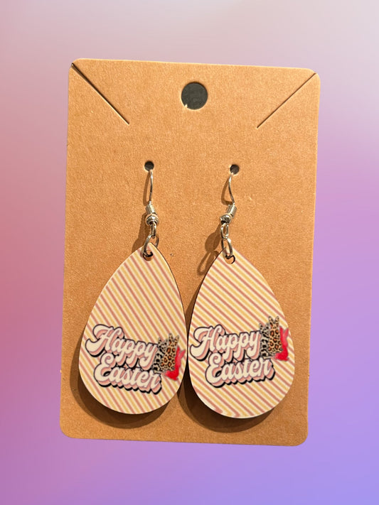 Happy Easter tear drop earrings