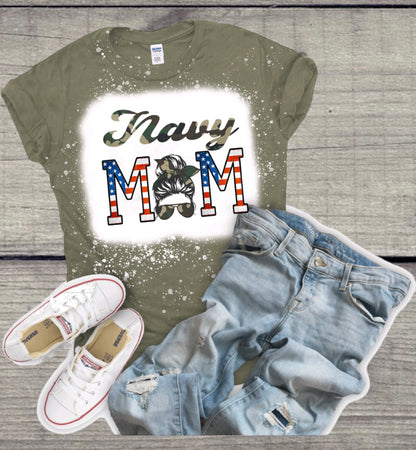 Navy Mom Tshirt