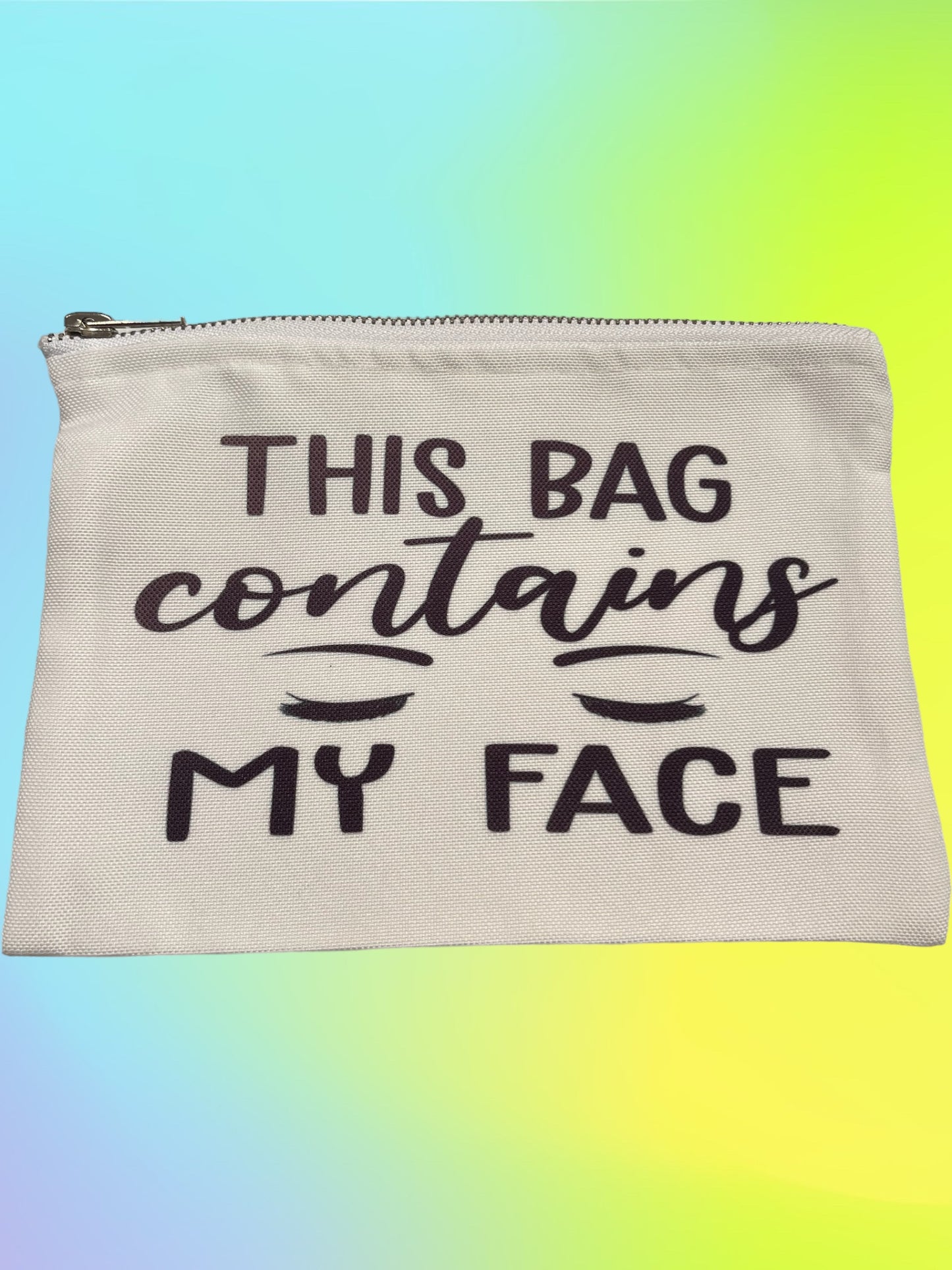 This bag contains my face cosmetic bag